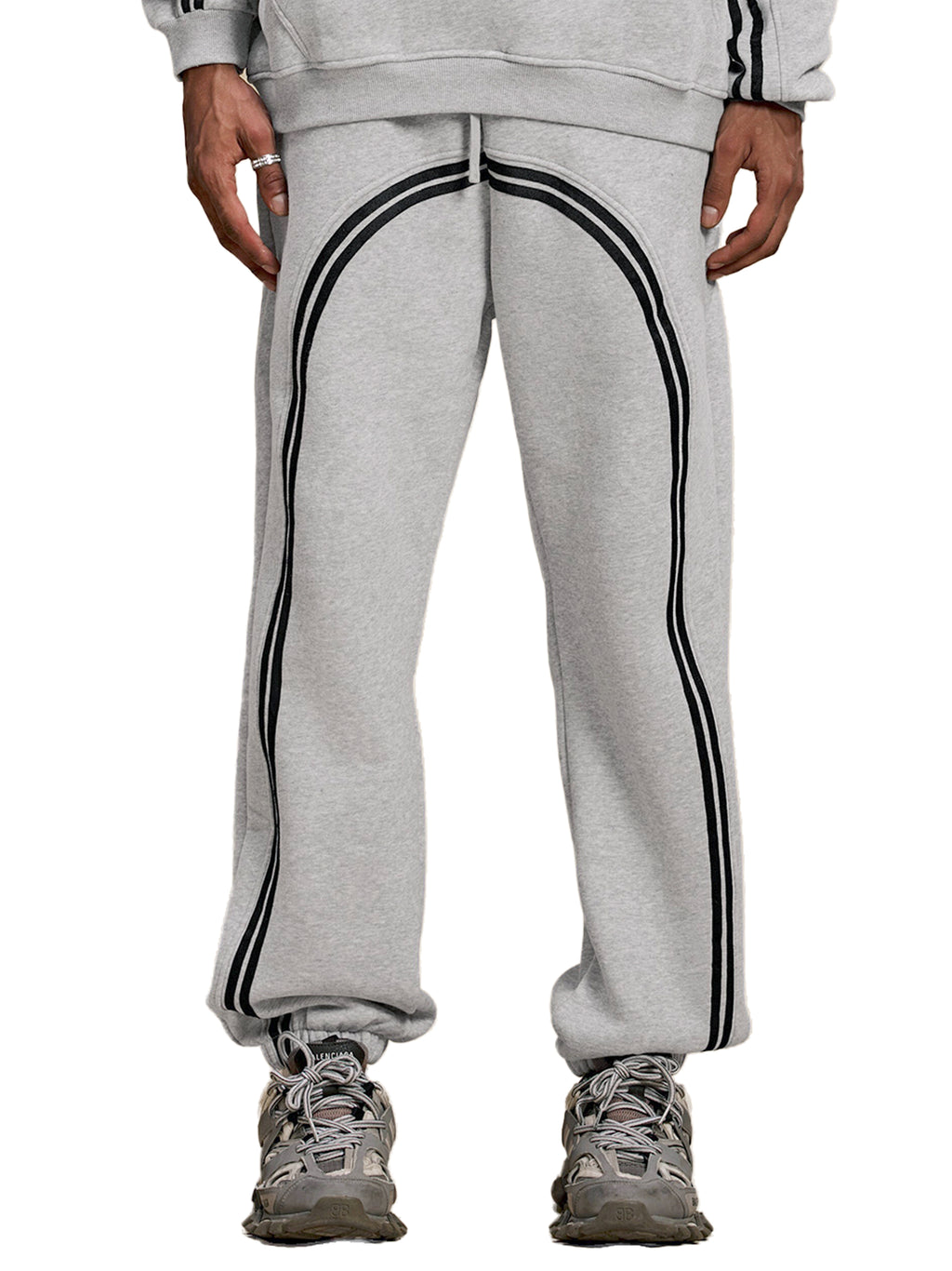 Sun Fade Contrast Tape Fleece Jogged Sweatpants
