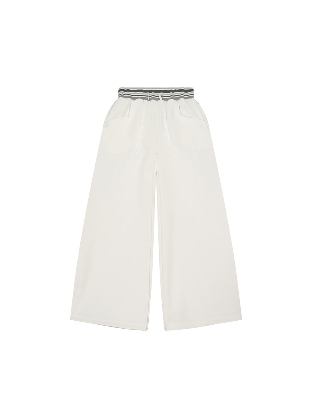 Striped Waist Wide Leg Pants